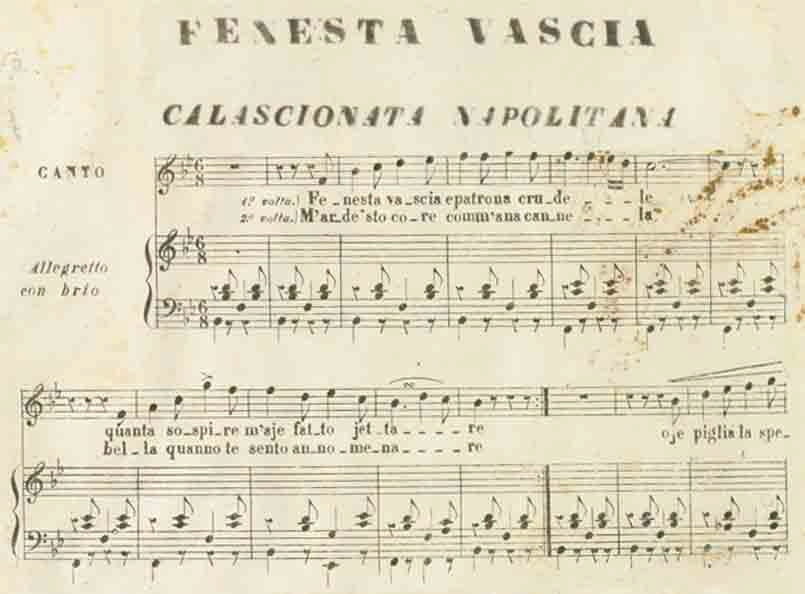 Fenesta vascia, un canto d’amore che viene da lontano